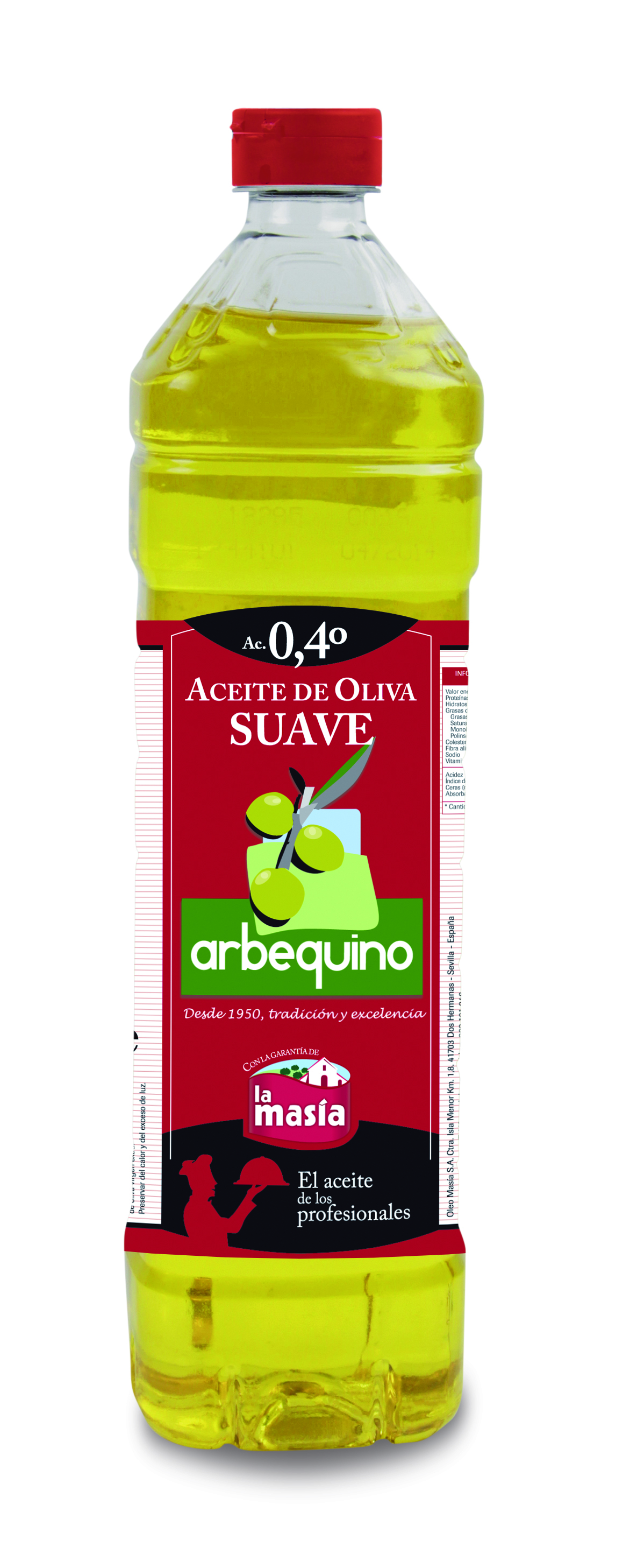 Aceite de oliva suave Arbequino 1L